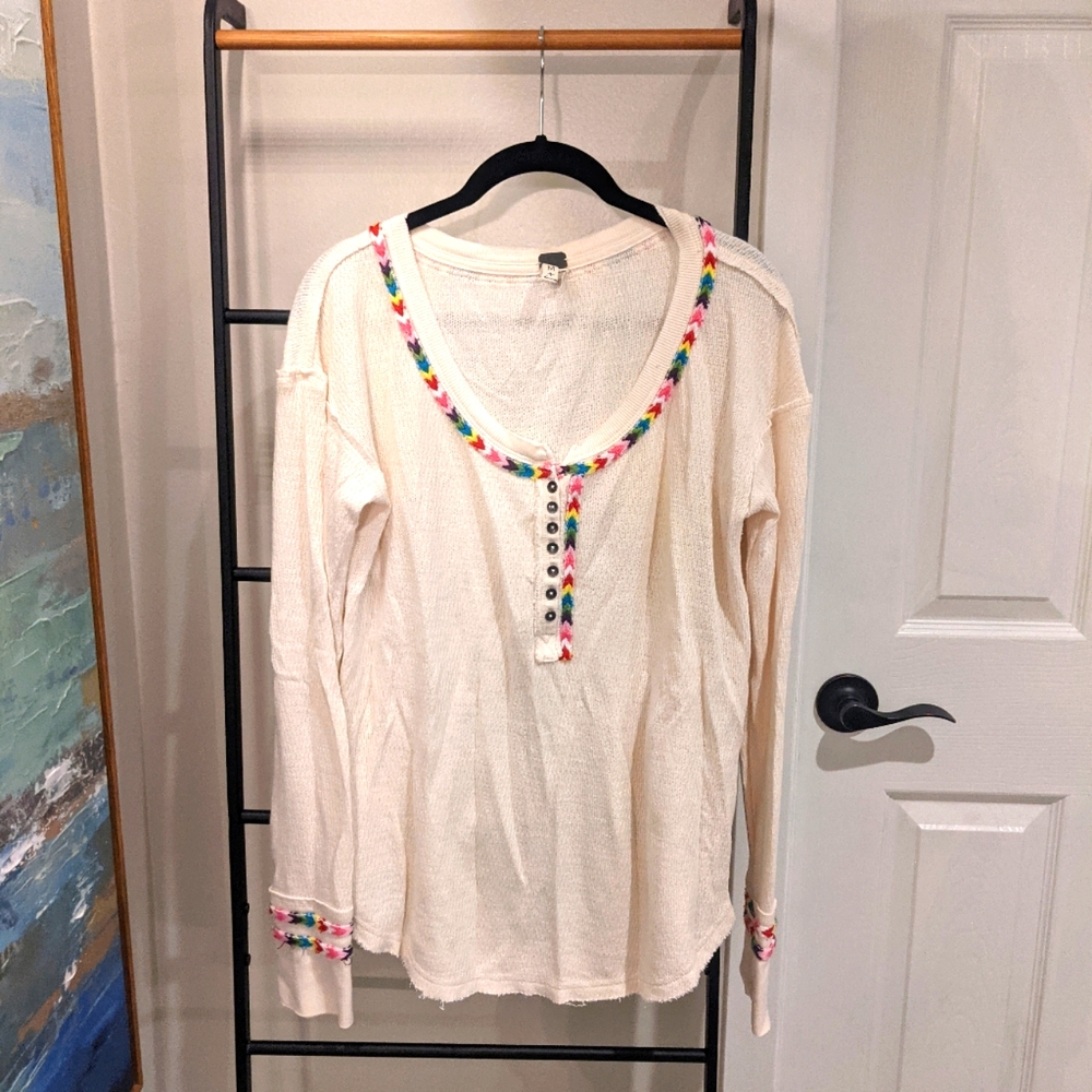 Free people rainbow henley